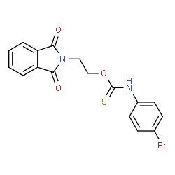 ChemSpider 2D Image | O-[2-(1,3-dioxo-1,3-dihydro-2H-isoindol-2-yl)ethyl] (4-bromophenyl)thiocarbamate | C17H13BrN2O3S