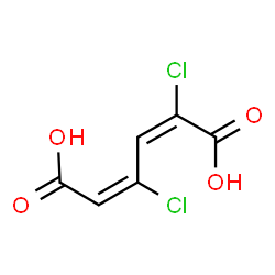 ChemSpider 2D Image | 2,4-dichloro-cis,cis-muconic acid | C6H4Cl2O4