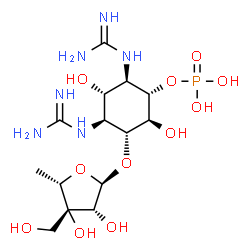 ChemSpider 2D Image | O-(1->4)-alpha-L-dihydrostreptosylstreptidine 6-phosphate | C14H29N6O11P