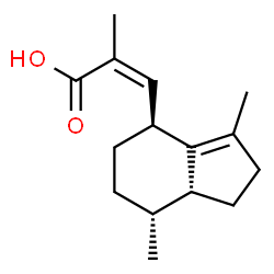 ChemSpider 2D Image | (2Z)-3-[(4S,7R,7aR)-3,7-Dimethyl-2,4,5,6,7,7a-hexahydro-1H-inden-4-yl]-2-methylacrylic acid | C15H22O2