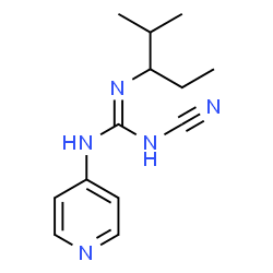 ChemSpider 2D Image | 1-cyano-2-(2-methylpentan-3-yl)-3-pyridin-4-ylguanidine | C13H19N5