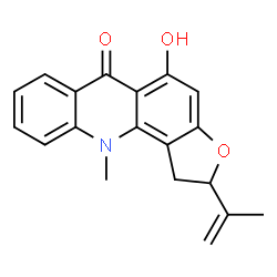 ChemSpider 2D Image | Rutacridone | C19H17NO3