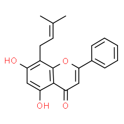 ChemSpider 2D Image | 8-(3,3-Dimethylallyl)chrysin | C20H18O4