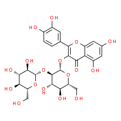 ChemSpider 2D Image | Quercetin 3-O-sophoroside | C27H30O17