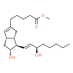 ChemSpider 2D Image | Methyl 5-{(3aS,5R,6R,6aS)-5-hydroxy-6-[(1E,3R)-3-hydroxy-1-octen-1-yl]-1,3a,4,5,6,6a-hexahydro-2-pentalenyl}pentanoate | C22H36O4
