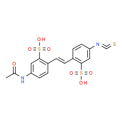 ChemSpider 2D Image | 4-Acetamido-4'-isothiocyanostilbene-2,2'-disulphonic acid | C17H14N2O7S3