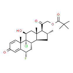 ChemSpider 2D Image | clocortolone pivalate | C27H36ClFO5