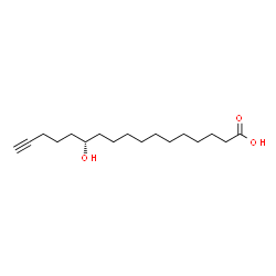ChemSpider 2D Image | (12S)-12-Hydroxy-16-heptadecynoic acid | C17H30O3