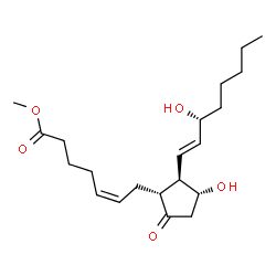 ChemSpider 2D Image | Methyl (5Z,11alpha,13E,15R)-11,15-dihydroxy-9-oxoprosta-5,13-dien-1-oate | C21H34O5
