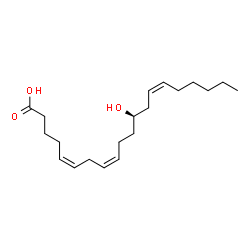 ChemSpider 2D Image | (5Z,8Z,12R,14Z)-12-Hydroxy-5,8,14-icosatrienoic acid | C20H34O3