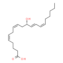ChemSpider 2D Image | (5Z,8Z,11S,12E,14Z)-11-Hydroxy-5,8,12,14-icosatetraenoic acid | C20H32O3