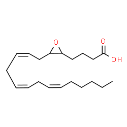 ChemSpider 2D Image | 5,6-epoxy-8Z,11Z,14Z-eicosatrienoic acid | C20H32O3