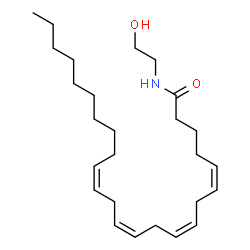 ChemSpider 2D Image | (5Z,8Z,11Z,14Z)-N-(2-Hydroxyethyl)-5,8,11,14-tetracosatetraenamide | C26H45NO2