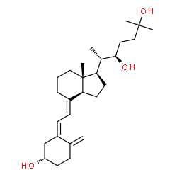 ChemSpider 2D Image | (3S,5Z,7E,22R)-9,10-Secocholesta-5,7,10-triene-3,22,25-triol | C27H44O3
