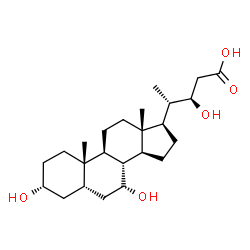 ChemSpider 2D Image | (3alpha,5beta,7alpha,22R)-3,7,22-Trihydroxycholan-24-oic acid | C24H40O5