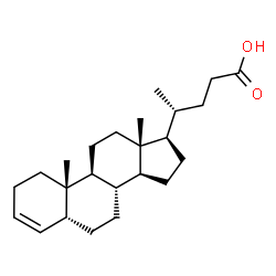 ChemSpider 2D Image | 5beta-Chol-3-ene-24-oic acid | C24H38O2