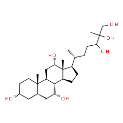 ChemSpider 2D Image | 5beta-Cholestane-3alpha,7alpha,12alpha,24,25,26-hexol | C27H48O6