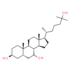 ChemSpider 2D Image | 5beta-Cholestane-3beta,7alpha,25-triol | C27H48O3