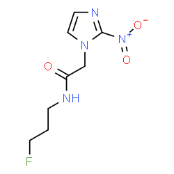 ChemSpider 2D Image | N-(3-Fluoropropyl)-2-(2-nitro-1H-imidazol-1-yl)acetamide | C8H11FN4O3