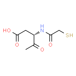 ChemSpider 2D Image | 3-(2-MERCAPTO-ACETYLAMINO)-4-OXO-PENTANOIC ACID | C7H11NO4S