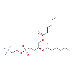 ChemSpider 2D Image | 2-(Trimethylammonio)ethyl [(3S)-3,4-bis(hexanoyloxy)butyl]phosphonate | C21H42NO7P