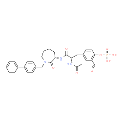 ChemSpider 2D Image | N-ACETYL-N-[1-(1,1'-BIPHENYL-4-YLMETHYL)-2-OXOAZEPAN-3-YL]-3-FORMYL-O-PHOSPHONOTYROSINAMIDE | C31H34N3O8P
