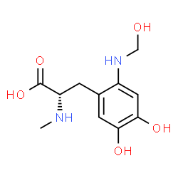 ChemSpider 2D Image | 3-Hydroxy-6-[(hydroxymethyl)amino]-N-methyl-L-tyrosine | C11H16N2O5