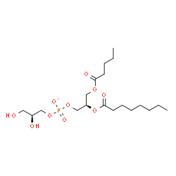 ChemSpider 2D Image | (2S)-2,3-Dihydroxypropyl (2R)-2-(octanoyloxy)-3-(pentanoyloxy)propyl phosphate | C19H36O10P