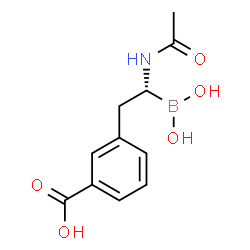 ChemSpider 2D Image | 1(R)-1-ACETAMIDO-2-(3-CARBOXYPHENYL)ETHYL BORONIC ACID | C11H14BNO5