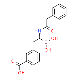 ChemSpider 2D Image | (1r)-2-phenylacetamido-2-(3-carboxyphenyl)ethyl boronic acid | C17H18BNO5