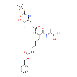 ChemSpider 2D Image | BOC-GAMMA-D-GLU-L-LYS(CBZ)-D-BOROALA | C26H41BN4O10