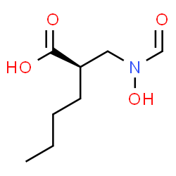ChemSpider 2D Image | (2R)-2-{[Formyl(hydroxy)amino]methyl}hexanoic acid | C8H15NO4