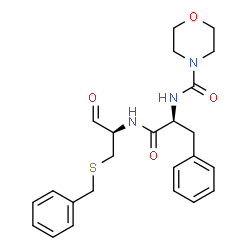 ChemSpider 2D Image | N-[(2R)-1-(Benzylsulfanyl)-3-oxo-2-propanyl]-Nalpha-(4-morpholinylcarbonyl)-L-phenylalaninamide | C24H29N3O4S
