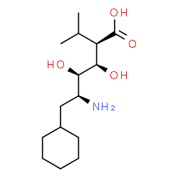 ChemSpider 2D Image | 5-amino-6-cyclohexyl-3,4-dihydroxy-2-isopropyl-hexanoic acid | C15H29NO4