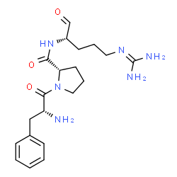 ChemSpider 2D Image | D-Phenylalanyl-N-{(2S)-5-[(diaminomethylene)amino]-1-oxo-2-pentanyl}-L-prolinamide | C20H30N6O3
