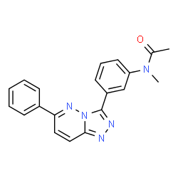 ChemSpider 2D Image | N-Methyl-N-[3-(6-phenyl[1,2,4]triazolo[4,3-b]pyridazin-3-yl)phenyl]acetamide | C20H17N5O