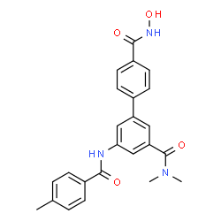 ChemSpider 2D Image | N~4~'-Hydroxy-N~3~,N~3~-dimethyl-5-[(4-methylbenzoyl)amino]-3,4'-biphenyldicarboxamide | C24H23N3O4