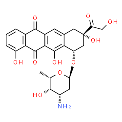 ChemSpider 2D Image | 1-O-DEMETHYL-6-DEOXYDOXORUBICIN | C26H27NO10
