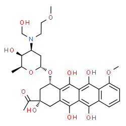 ChemSpider 2D Image | N-HYDROXYMETHYL-N-(2-METHOXYETHYL)-DAUNOMYCIN | C31H39NO12