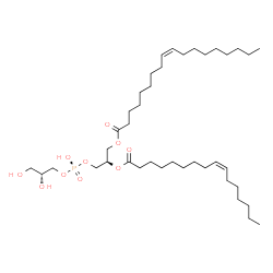 ChemSpider 2D Image | (2R)-3-{[(S)-[(2R)-2,3-Dihydroxypropoxy](hydroxy)phosphoryl]oxy}-2-[(9Z)-9-hexadecenoyloxy]propyl (9Z)-9-octadecenoate | C40H75O10P