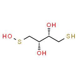 ChemSpider 2D Image | 1-HYDROXYSULFANYL-4-MERCAPTO-BUTANE-2,3-DIOL | C4H10O3S2