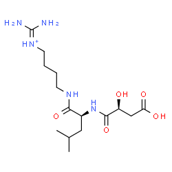 ChemSpider 2D Image | Diamino-N-[4-({N-[(2S)-3-carboxy-2-hydroxypropanoyl]-L-leucyl}amino)butyl]methaniminium | C15H30N5O5