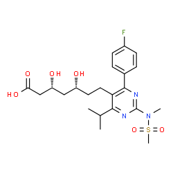 ChemSpider 2D Image | 7-[4-(4-FLUORO-PHENYL)-6-ISOPROPYL-2-(METHANESULFONYL-METHYL-AMINO)-PYRIMIDIN-5-YL] -3,5-DIHYDROXY-HEPTANOIC ACID | C22H30FN3O6S
