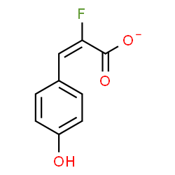 ChemSpider 2D Image | (2E)-2-Fluoro-3-(4-hydroxyphenyl)acrylate | C9H6FO3