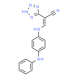 ChemSpider 2D Image | 3-(4-PHENYLAMINO-PHENYLAMINO)-2-(1H-TETRAZOL-5-YL)-ACRYLONITRILE | C16H13N7