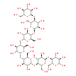 ChemSpider 2D Image | alpha-D-Glucopyranosyl-(1->4)-alpha-D-glucopyranosyl-(1->4)-alpha-D-glucopyranosyl-(1->4)-alpha-D-glucopyranosyl-(1->4)-alpha-D-glucopyranosyl-(1->4)-alpha-D-glucopyranosyl-(1->4)-beta-D-glucopyranose | C42H72O36