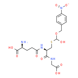 ChemSpider 2D Image | L-gamma-Glutamyl-S-{hydroxy[(4-nitrobenzyl)oxy]methyl}-L-cysteinylglycine | C18H24N4O10S