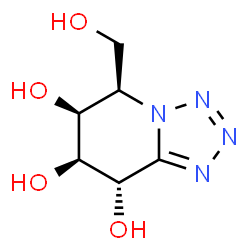 ChemSpider 2D Image | (5R,6S,7S,8S)-5-(Hydroxymethyl)-5,6,7,8-tetrahydrotetrazolo[1,5-a]pyridine-6,7,8-triol | C6H10N4O4