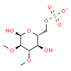 ChemSpider 2D Image | 2,3-Di-O-methyl-6-O-sulfonato-alpha-D-glucopyranose | C8H15O9S