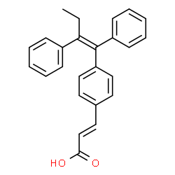 ChemSpider 2D Image | (2E)-3-{4-[(1E)-1,2-DIPHENYLBUT-1-ENYL]PHENYL}ACRYLIC ACID | C25H22O2